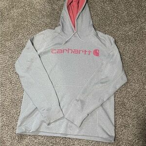 Carhartt Gray and Pink Hoodie